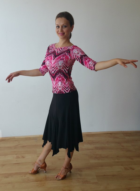 Zig zag hem Skirt Black in Sales Department ZEM DancesportUK