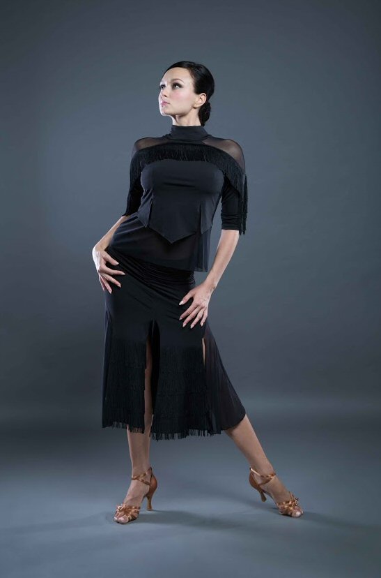 Emma Fringe Latin skirt ZEM DancesportUK