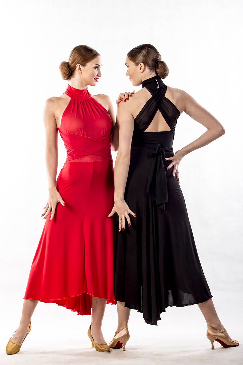 Tango Dress - Red | ZEM DancesportUK