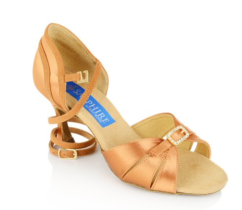 Ray Rose 871-X Pavo Xtra Light Tan satin ladies latin dance shoes